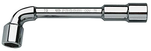 Image of FACOM 75.19 Series 75 Forged Metric 6 x 6 Point Angled Open-Socket Wrench, 19 mm Size
