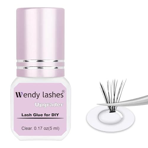 Image of Clear Eyelash Extension Glue Strong Waterproof Lash Glue,2-3 Sec Drying,Long-Lasting,Wendy Lashes Bond(clear-glue-5ml)