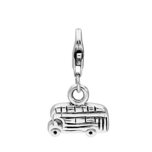 Image of TheCharmWorks Sterling Silver London Double Decker Bus Clip on Charm