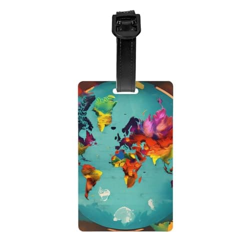 Image of World Map Luggage Tag Tagging Privacy Protection Travel Bag Tags Outdoor Travel Necessities