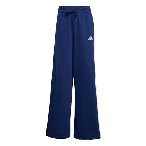 Image of adidas Women's Women 3-Stripes Fleece Wide Pant, Dark Blue, L