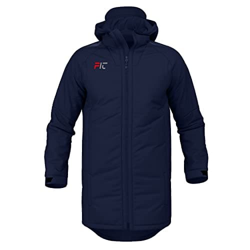 Image of 2022 Fit Teamwear Edge Pro 3/4 Coat Sports Warm Up Jacket - Navy - New (Small Youth)