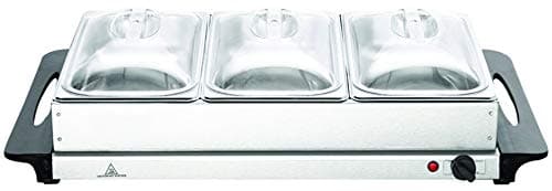 Image of Kingavon BS100 3-Pan Stainless Steel Buffet Server and Warming Tray