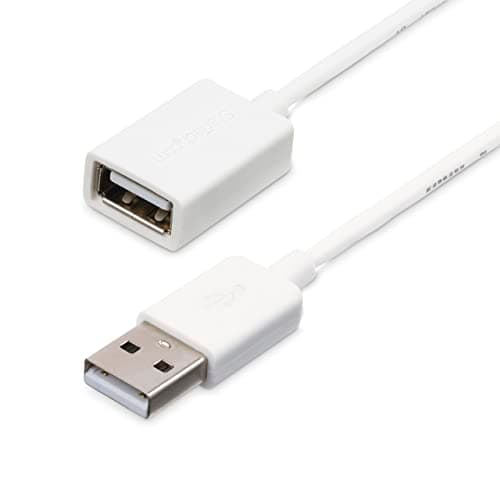 Image of StarTech.com 3m White USB 2.0 Extension Cable Cord - A to A - USB Male to Female Cable - 1x USB A (M), 1x USB A (F) - White, 3 meter (USBEXTPAA3MW)