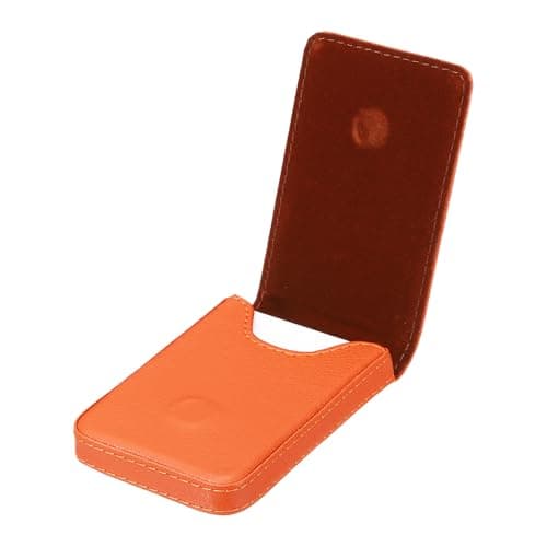 Image of PATIKIL Business Card Holder, PU Leather Business Card Pocket Slim Name Card Wallet with Magnetic Shut for Office Credit Card ID Organization, Orange
