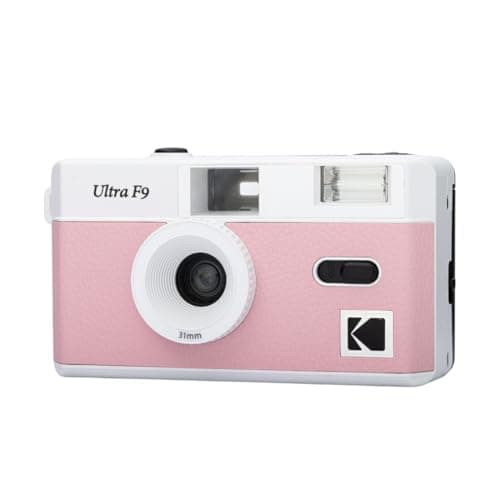 Image of KODAK Ultra F9 - Reusable 35mm Film Camera, 31mm F/9 Fixed Lens, Built-in Flash, Easy Loading, Manual Rewind, Ideal for Indoor Use - Pink