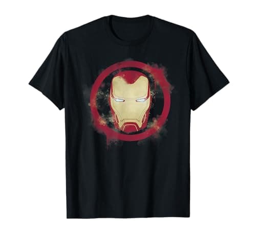 Image of Marvel Avengers Endgame Iron Man Spray Paint Logo T-Shirt