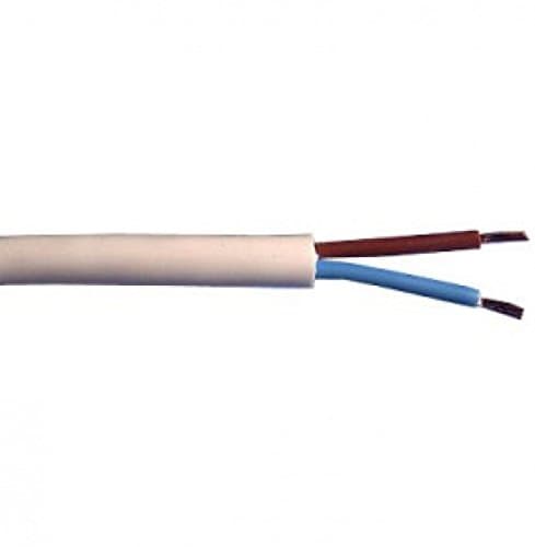 Image of Branded 2 Core Heat Resistant Flex - 0.75mm x 10m (White) for Mains-Powered Devices