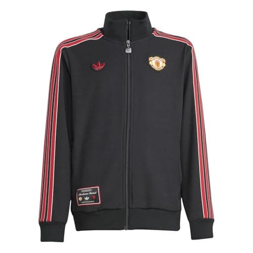 Image of adidas Kids Manchester United FC Terrace Icons Track Top Black 11-12 Years
