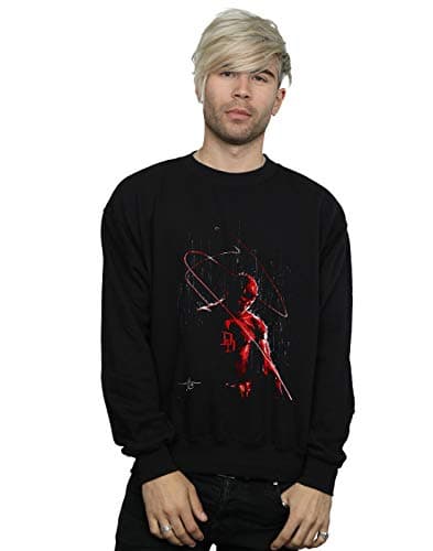 Image of Marvel Men's Daredevil Painting Sweatshirt Black Large
