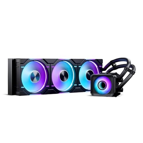 Image of Phanteks GLACIER ONE 360D30 X2 DRGB 360mm AiO Liquid Cooler Black – CPU Cooler with D-RGB Lighting, Three 120mm RGB PWM Fans & Aluminium Radiator, VRM Fan