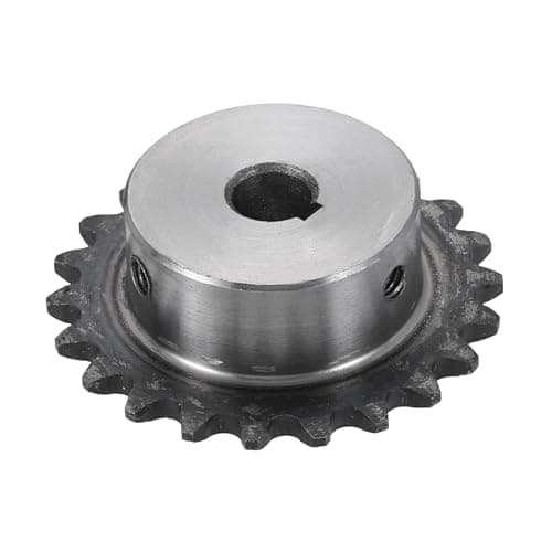 Image of sourcing map #25 Chain Roller Sprocket 8mm Bore 47.5mm OD, 22 Tooth C45 Carbon Steel ANSI #25 Roller Sprocket Round Hole without Surface Finished with 3x1.4mm Keyway for ISO 04C Chain