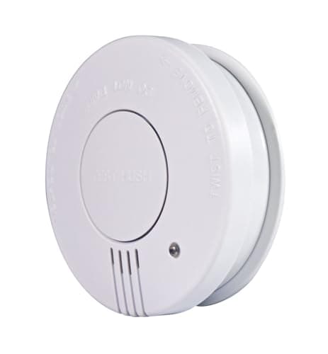 Image of Mercury Photoelectric Smoke Alarm with Hush Button Battery Powered Smoke Detector for Homes Optical Fire Alarm with Test Button 9V Battery Included Easy Install Safety Alarm UK Certified