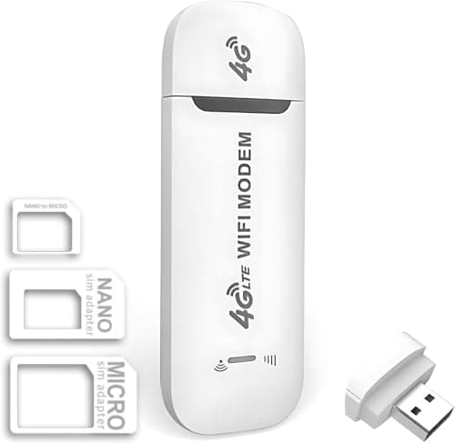 Image of Mini Portable Wifi 4G LTE Dongle Sim Modem, USB Plug, Wireless Router with SIM Card Slot Support, Portable Travel Hotspot Support LTE B1/B3/B7/B8/B20/B38/B40/B41 With SIM card slot