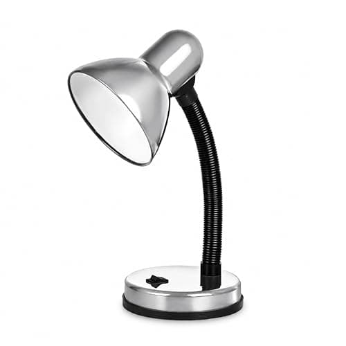 Image of Status Palma Desk Lamp, Flexible, Silver Desk Lamp, Study, Office, Bedroom, SBDL2028ESSLV16