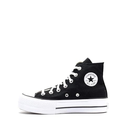 Image of Converse Platform Hi Trainers Black White - 7 UK
