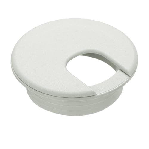 Image of sourcing map Desk Hole Grommet 2 Inch(50mm), ABS Plastic Round Desk Hole Cover Wire Cable Cord Organizer for Home Office Computer Table Cables, Gray