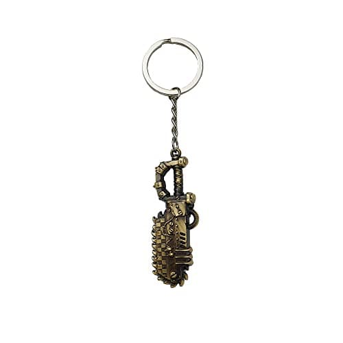 Image of Starforged Warhammer40K Licensed Merch Ork Choppa Keychain Keyring 1 PC, Brass, 60 mm