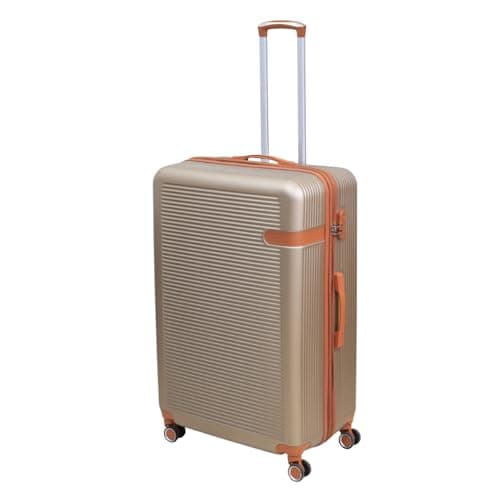 Image of UNIQUE HOME LIVING 32" Extra Large Suitcase, Expandable Travel Suitcase with 4 Dual Spinner Wheels, Hard Shell ABS Hand Luggage Travel Trolley Case with Lock, Lightweight, Durable, Champagne, 140L