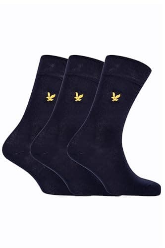 Image of Lyle & Scott Men's Angus Plain Socks, Blue (Peacoat 5002), One Size (Manufacturer Size: 7-11)