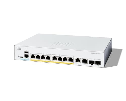 Image of Cisco Catalyst 1300-8FP-2G Managed Switch, 8 Port GE, Full PoE, 2x1GE Combo, Limited Lifetime Protection (C1300-8FP-2G)