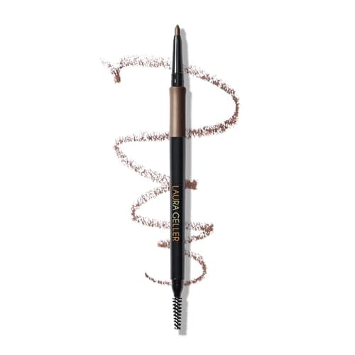 Image of LAURA GELLER NEW YORK INKcredible Waterproof Brow Pencil- Blending Spoolie Brush - Long Lasting Eyebrow Filler (03 Medium Brown)