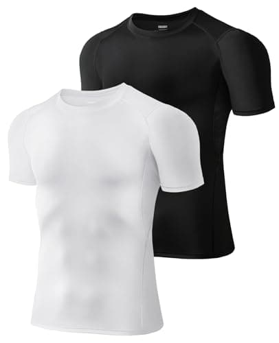 Image of Tigersay Compression Shirt Men,Short Sleeve T-Shirt Base Layer Top with Quick Dry Performance for Gym, Running, Workout & Sports