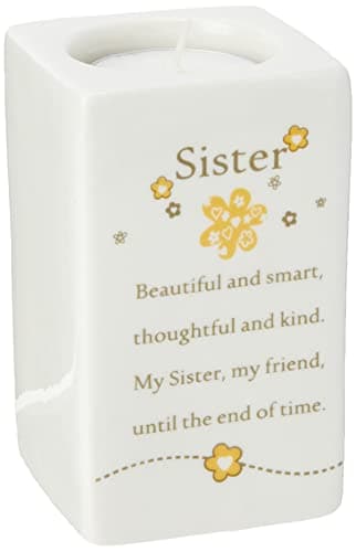 Image of Said with sentiment ceramic tealight holder (Sister 7202)
