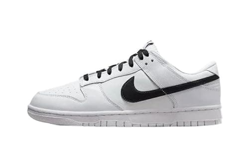 Image of NIKE Women's W Dunk Low Basketball Shoes, White Black White, 6 UK
