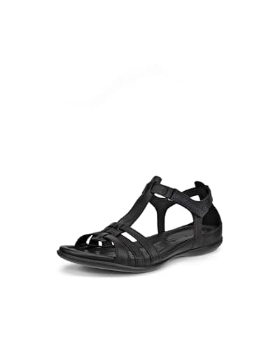 Image of ECCO Womens Flash 59 Ankle Strap Sandals, Black 53859black Black, 3.5 UK