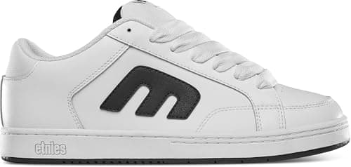 Image of Etnies Kingpin 2K Skate Shoes - Padded Low-Top Cupsole Skateboarding Sneaker - White/Black - 11