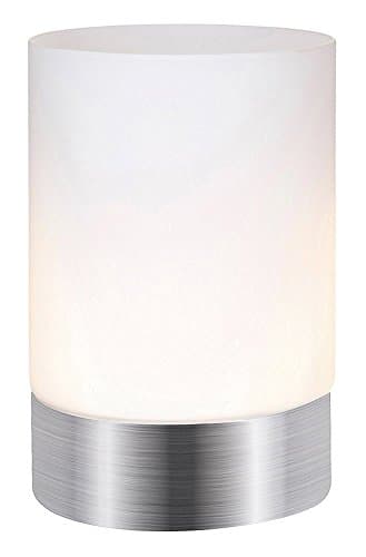 Image of Contemporary Small Brushed Silver Touch Dimmable Table Lamp by Happy Homewares