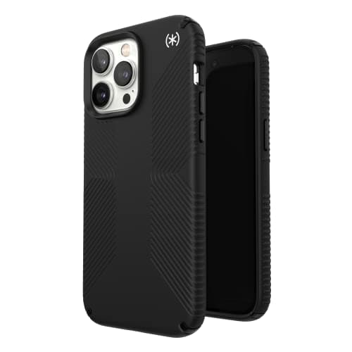Image of Speck Presidio2 Grip - Non-Slip iPhone 14 Pro Max Case (Black/Black/White)