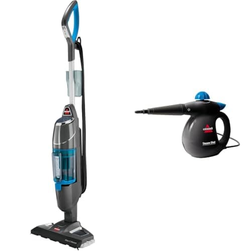 Image of Bundle of BISSELL Vac & Steam Steam Cleaner and Vacuum Cleaner + BISSELL SteamShot Handheld Steam Cleaner (1977E & 2635E)