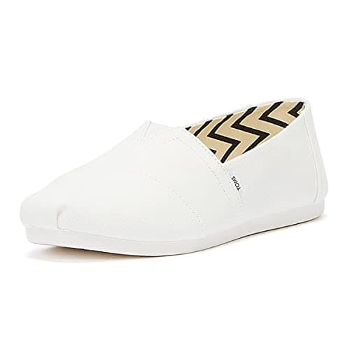 Image of TOMS Men's Recycled Cotton Alpargata Loafer Flat, White, 10.5 UK