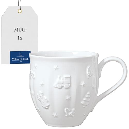 Image of Villeroy & Boch Toy's Delight Royal Classic Mug - 500 ml White, Dishwasher and Microwave Safe, Coffee/Tea Cup, Royal Christmas Large Mug, Gift, Premium Porcelain