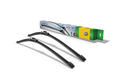 Image of HELLA 9XW 358 164-041 Easy Set OE Wiper Blade - SetOE5555 - Flat Wiper Blade - for Left-Hand Drive Vehicles - 550/550 mm - 22/22 Inch - Front - Quantity: 2