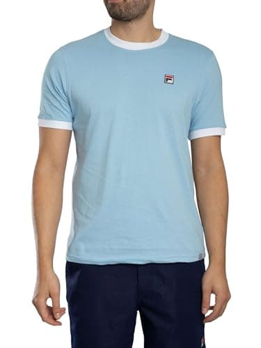 Image of FILA Men's Marconi T-Shirt, Frozen Fjord/White, M