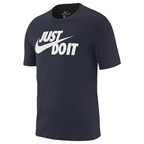 Image of Nike AR5006 M NSW TEE JUST DO IT Swoosh T-Shirt Mens Obsidian/White M