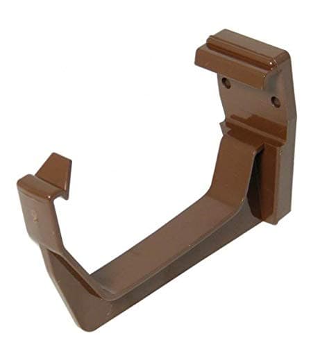 Image of FLOPLAST 114mm Square Fascia Gutter Bracket - Brown - Bag of 5