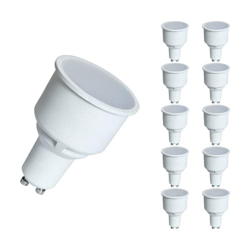 Image of Pack of 10 x Crompton LED Long Neck Reflector Light Bulbs GU10 4.9 Watt - 4000k Cool White