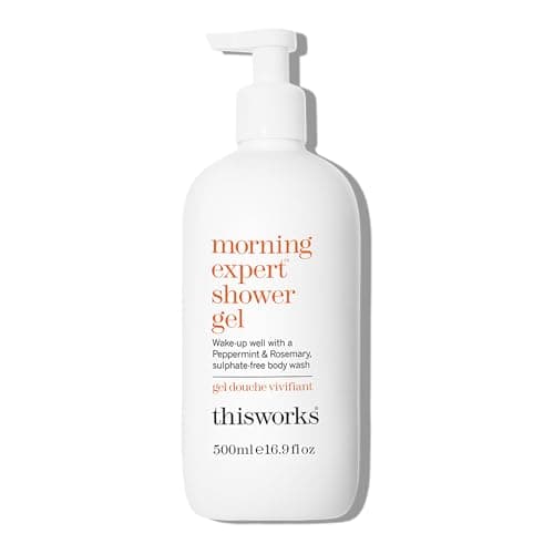Image of This Works Morning Expert Shower Gel - Sulphate-free Body Cleanser, Lavender, Peppermint and Rosemary Fragrance - 500ml