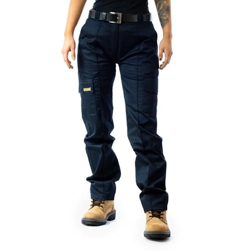 Image of SITE KING Ladies Cargo Combat Work Trousers Size 8 to 22 (16 / Long Leg, Navy)