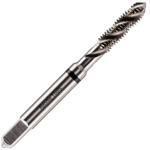 Image of 2BA HSS Spiral Flute Tap for Tapping Threads in Blind Holes. Suitable for Use On Steel, Cast Steel, Cast Iron, Non-Ferrous Metals, Plastics, Softwood & Hardwoods