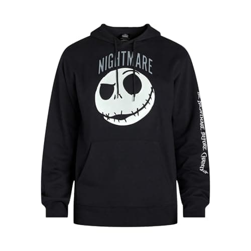 Image of Disney Men's The Nightmare Before Christmas Faces Hoodie Black X-Large