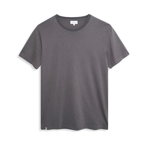 Image of Mens Everyday Crew Tee T-Shirt | Short Sleeve Crewneck | 30% Hemp 70% Organic Cotton Sustainable Clothing - Charcoal XL