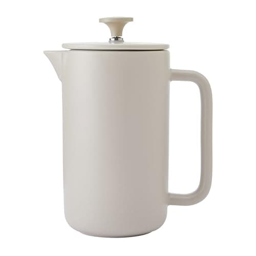 Image of La Cafetière Arezzo 8 Cup 1L Stoneware Cafetière, Heat Resistant French Press with Easy-Grip Plunger, Latte