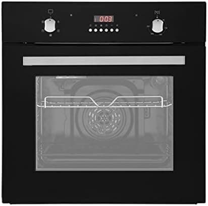 Image of Cookology FOD602BK Large Built-in Electric True Fan Oven in Black - 60 Litre Capacity - Easy Programmable Timer - Digital Clock - Defrost Setting - Grill Mode