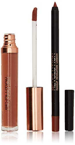 Image of MAKEUP REVOLUTION Retro Luxe Matte Lip Kit Noble Pack of 2