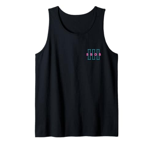 Image of 5 Seconds of Summer Logo Front Back Print Tank Top